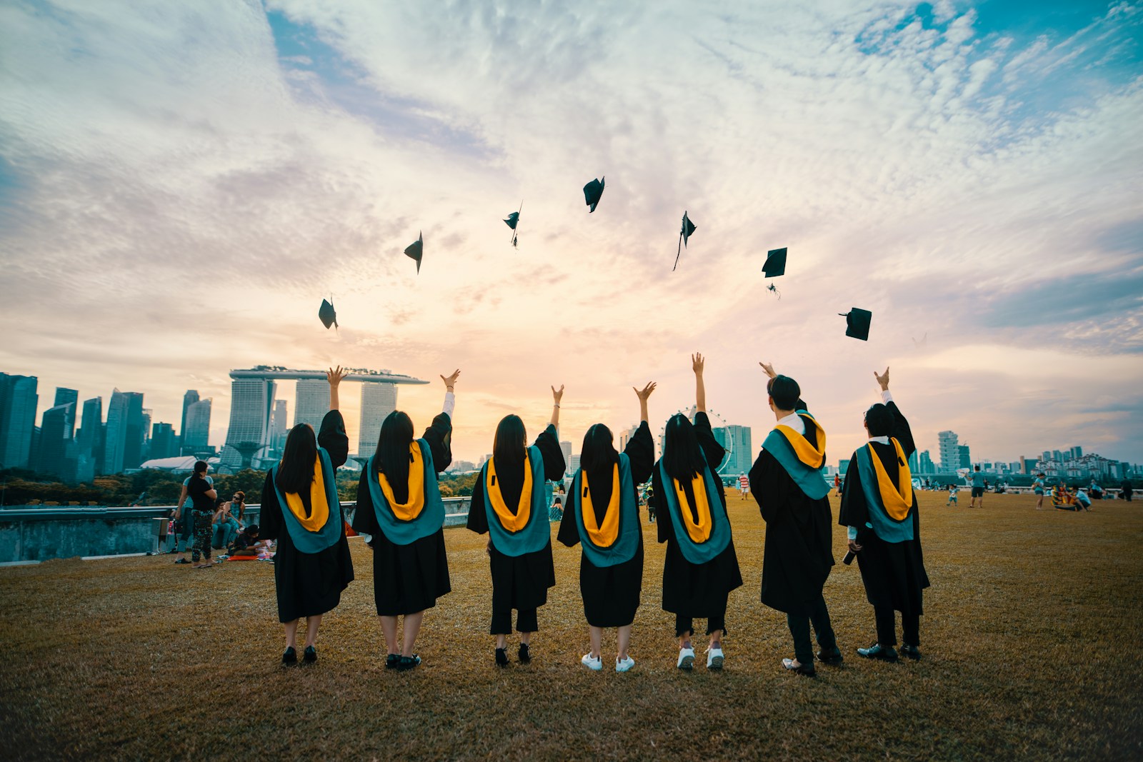 Graduates at a ceremony